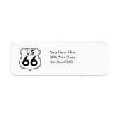 US Route 66 Klassieke het Etiket van het Adres van (Voorkant)