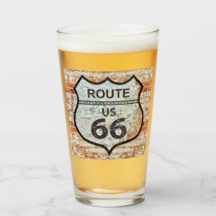 US Route 66 Pint Drink glas