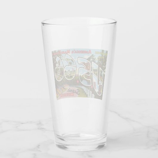 US Route 66 Pint Drink glas (Achterkant)