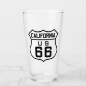 US Route 66 Pint Drink glas (Voorkant)