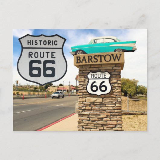 US Route 66 Reisfoto briefkaart (Voorkant)