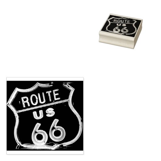 US route 66 rubber stempel (Gestempeld)