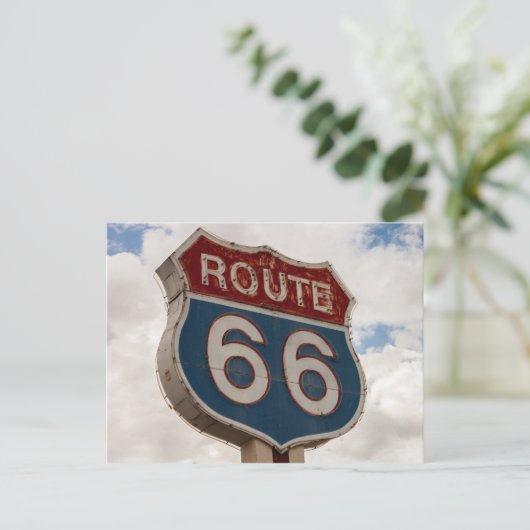 US ROUTE 66 SIGN BRIEFKAART (Staand voorkant)