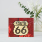 US Route 66 Sign on US Highway Shield Briefkaart (Staand voorkant)