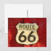 US Route 66 Sign on US Highway Shield Briefkaart (Voorkant / Achterkant)