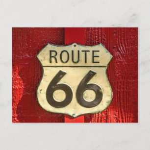 US Route 66 Sign on US Highway Shield Briefkaart