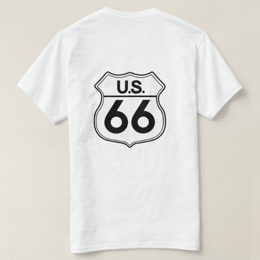 US Route 66 T-shirt Mannen T-shirt (Design achterkant)