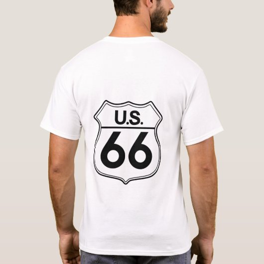 US Route 66 T-shirt Mannen T-shirt (Achterkant)