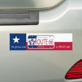 US ROUTE 66 TEXAS BUMPERSTICKER (Op auto)