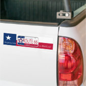 US ROUTE 66 TEXAS BUMPERSTICKER (Op Truck)