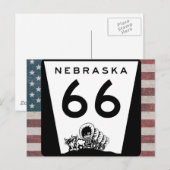 US Route 66 Travel Nebraska Sign Briefkaart (Voorkant / Achterkant)