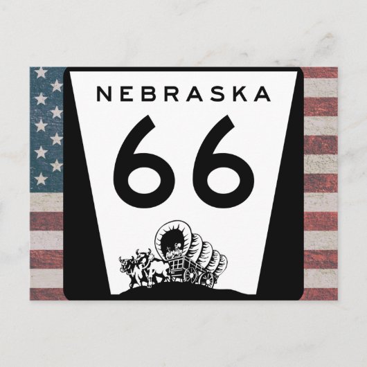 US Route 66 Travel Nebraska Sign Briefkaart (Voorkant)
