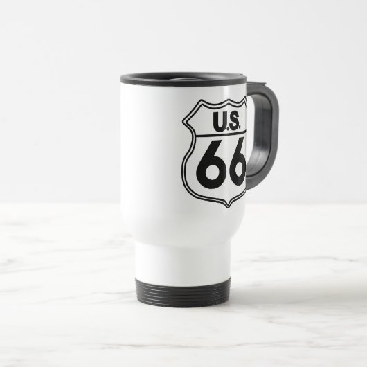 US Route 66 White Reisbeker (Voorkant rechts)
