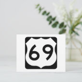 US Route 69 Sign Briefkaart (Staand voorkant)