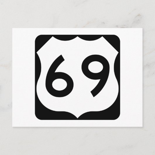 US Route 69 Sign Briefkaart (Voorkant)