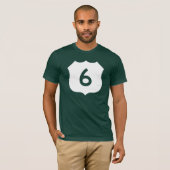 US Route 6 Sign T-shirt (Voorkant volledig)