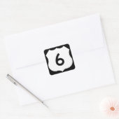 US Route 6 Teken Vierkante Sticker (Envelop)