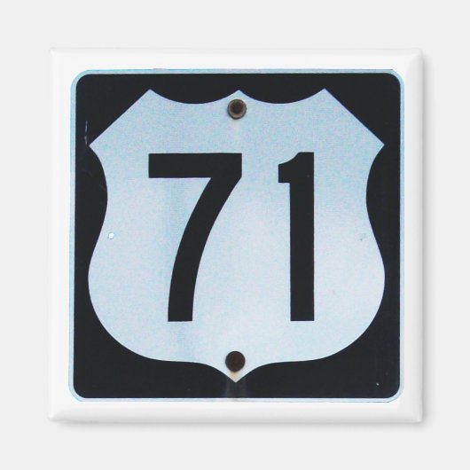 US Route 71 Magneet (Voorkant)