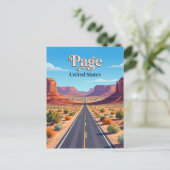 US Route 89 bij Page Arizona Briefkaart (Staand voorkant)