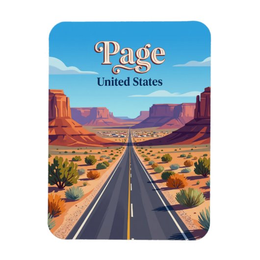 US Route 89 bij Page Arizona Magneet (Verticaal)