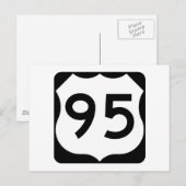 US Route 95 Sign Briefkaart (Voorkant / Achterkant)