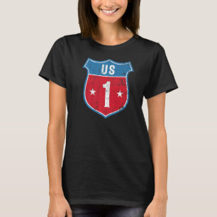 US Route One Tshirt, Patriotic T-shirt, Verenigde T-shirt