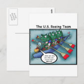 US Rowing (Roe-iend Team Grappige T-shirts Kaarten (Voorkant / Achterkant)