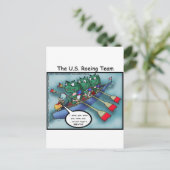 US Rowing (Roe-ing Team Funny T - shirts Mokken, e Briefkaart (Staand voorkant)