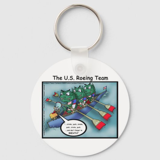 US Rowing (Roe-ing Team Grappige T-shirts Kaarten Sleutelhanger (Voorkant)