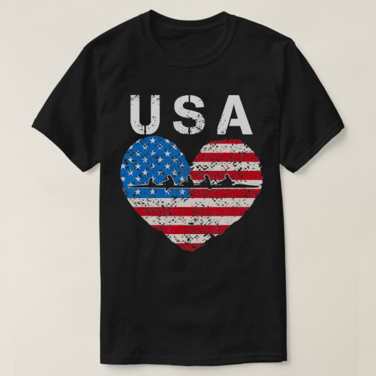 US Rowing team American hart US crew man women T-shirt (Design voorkant)