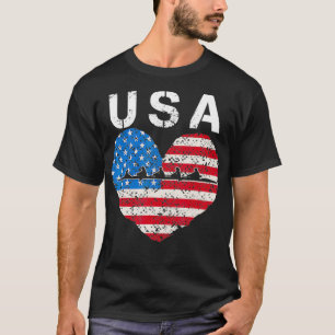 US Rowing team American hart US crew man women T-shirt