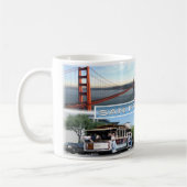 US San Francisco - Golden Gate Bridge - Kabelauto. Koffiemok (Links)