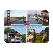 US San Francisco - Golden Gate Bridge - Kabelauto. Magneet (Horizontaal)