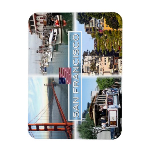 US San Francisco - Golden Gate Bridge - Kabelauto. Magneet (Verticaal)