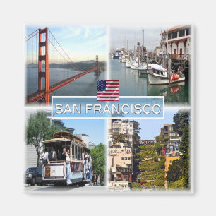 US San Francisco - Golden Gate Bridge - Kabelauto. Magneet