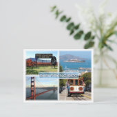 US San Francisco - Napa Golden Gate Bridge Briefkaart (Staand voorkant)