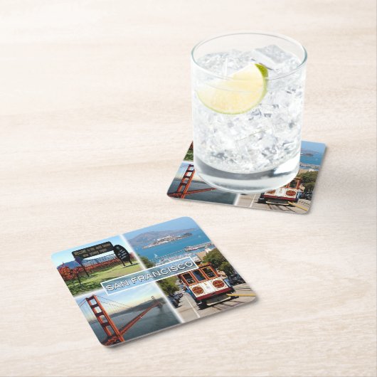 US San Francisco - Napa Golden Gate Bridge Kartonnen Onderzetters (Insitu)