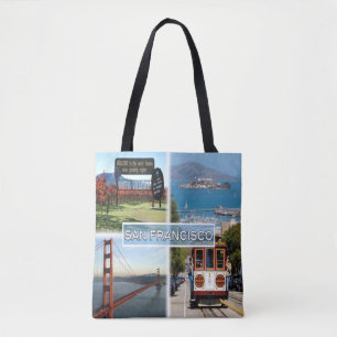 US San Francisco - Napa Golden Gate Bridge Tote Bag