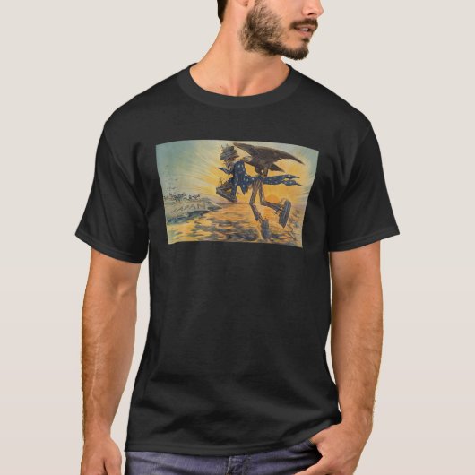 US Scarecrow Pacific World War  WWWII Poster T-shirt (Voorkant)