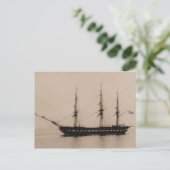 US-schip Constellation bij anker Briefkaart (Staand voorkant)