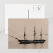 US-schip Constellation bij anker Briefkaart (Voorkant / Achterkant)