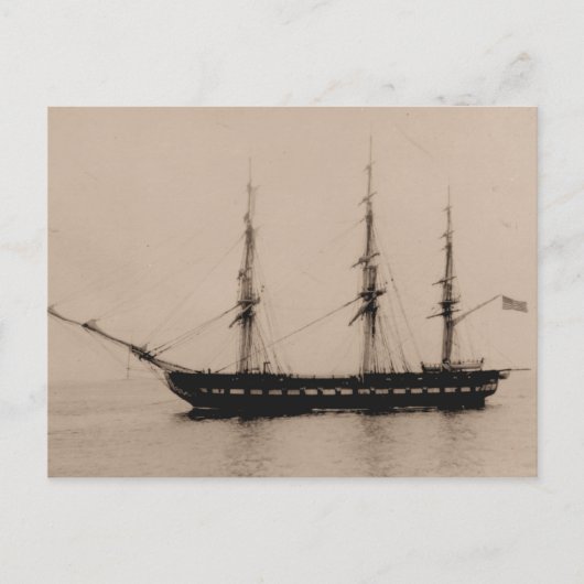 US-schip Constellation bij anker Briefkaart (Voorkant)