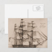 US-schip Constellation-zweefplan Briefkaart (Voorkant / Achterkant)