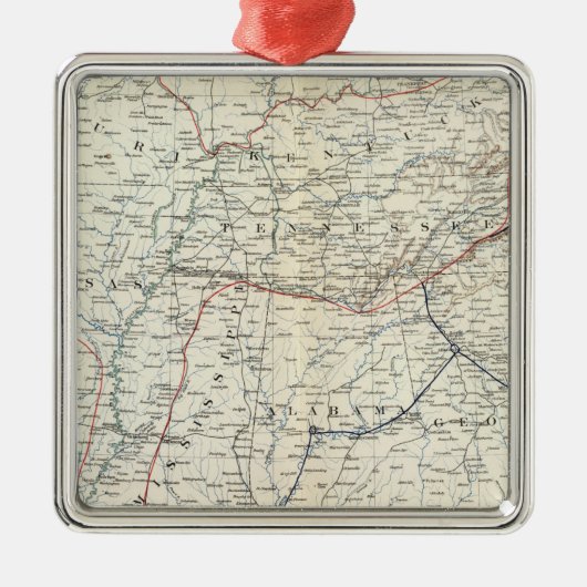US-sectie van Colton Metalen Ornament (Voorkant)