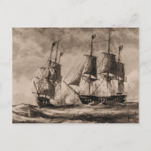 US ship Constellation in action Briefkaart
