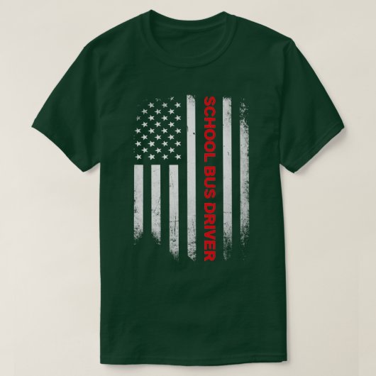US-Shirt voor schoolbuschauffeur T-shirt (Design voorkant)