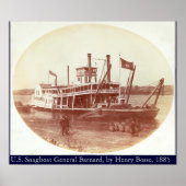 US Snagboat "General Barnard" 1885 Poster (Voorkant)