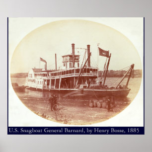US Snagboat "General Barnard" 1885 Poster