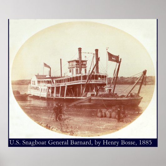 US Snagboat "General Barnard" 1885 Poster (Voorkant)