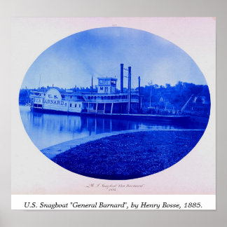 US Snagboat "General Barnard" 1885 Poster